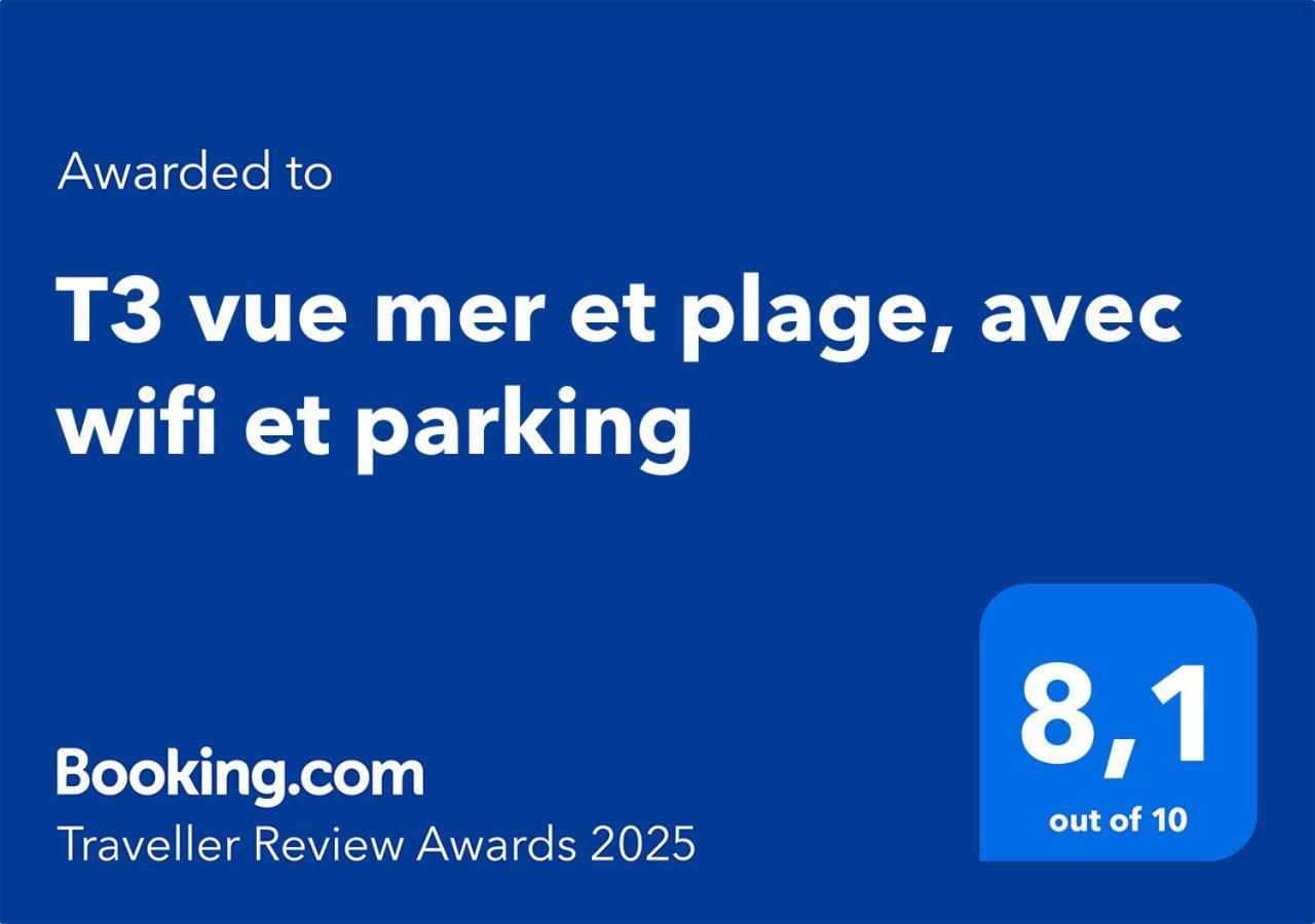 T3 Vue Mer Et Plage, Avec Wifi Et Parking Saint-Pierre-la-Mer  Kültér fotó